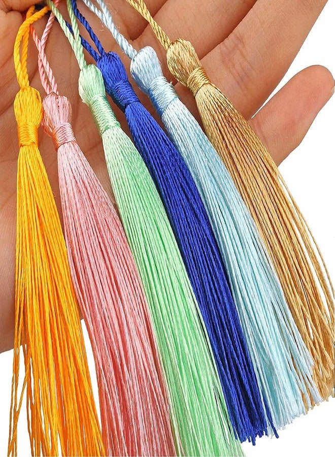 Mluffy Soft Craft Handmade DIY 75 Pcs 38 Colors Tassels for Bookmark Key Chain Earring Jewelry Making, Souvenir, Sewing, Gift Tag (Multicolor) (Pack of 75) - Image 5